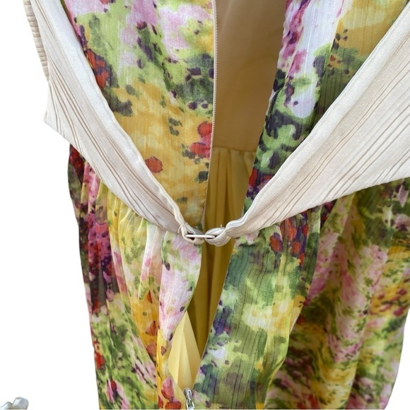 Mcginn Collection Yellow Floral Dress I Size: 4 - Picture 4 of 13